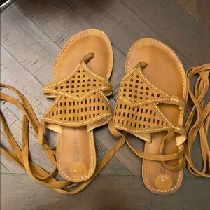 Wrap around sandals size 6.5